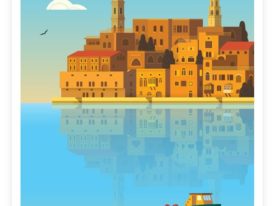 Tel Aviv Icons Print: View of Old Jaffa Port by Ron Nadel