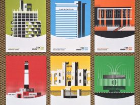 Tel Aviv Icons: Set of 6 small prints by Ron Nadel