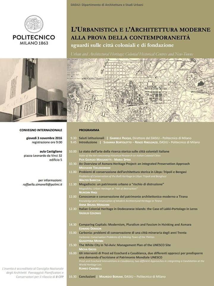 Urban and Architectural Heritage: Colonial Historical Centers and New  Towns – International Symposium at the Politecnico Milano