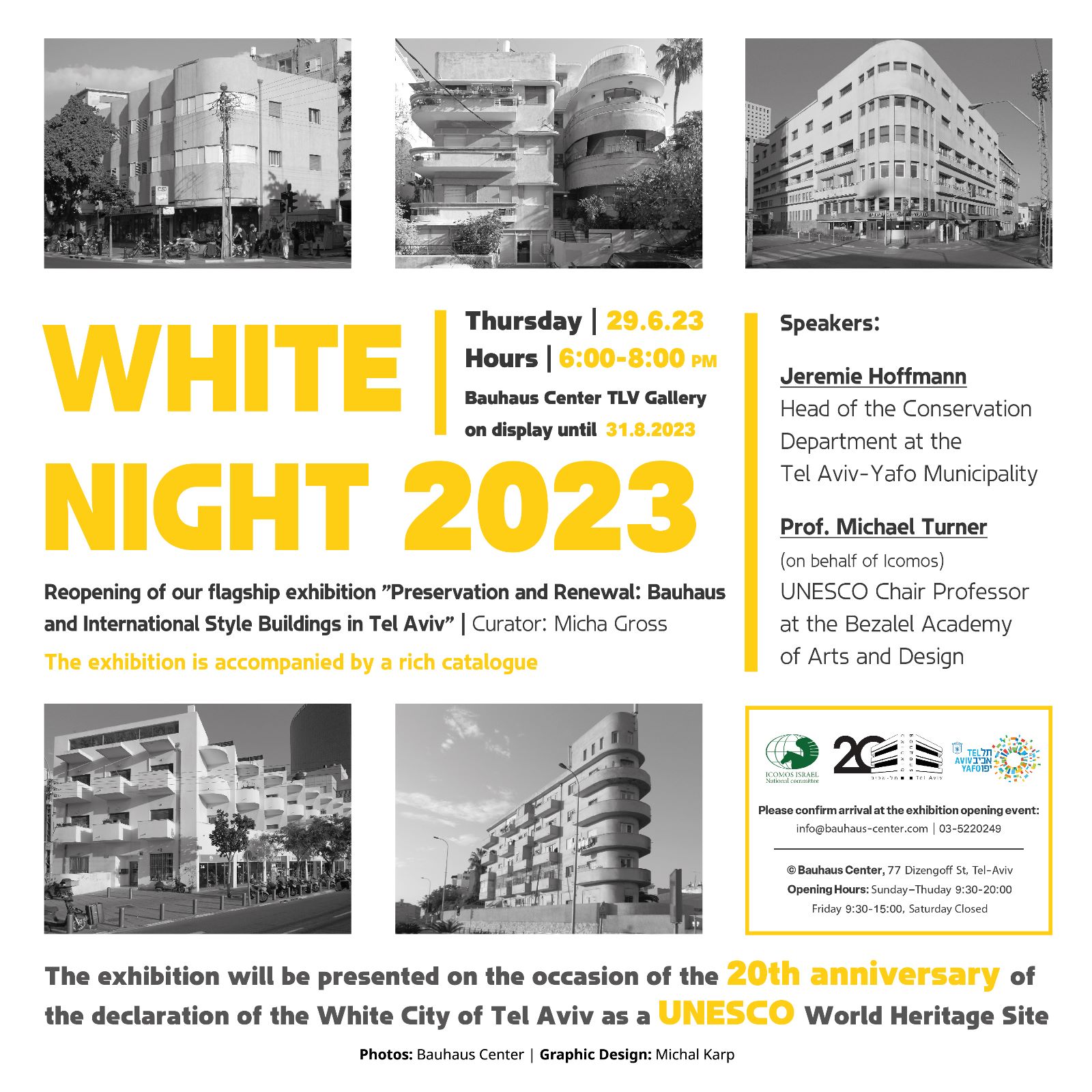 Showing Now | White Night 2023 at Bauhaus Center Tel Aviv!